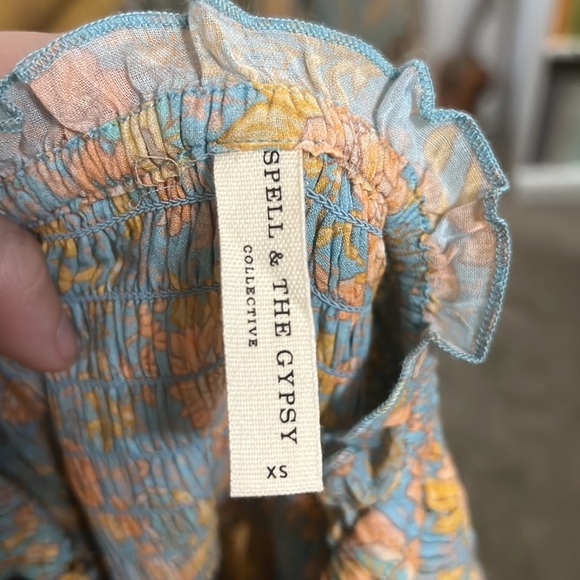 Spell Juniper Shirred Dress Eggshell XS - Picture 5 of 6